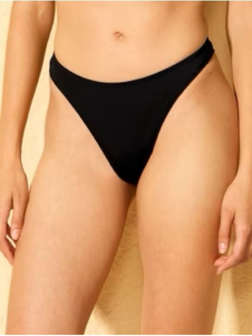 Shade & Shore XS Black High-Cut Thong Bikini Bottom